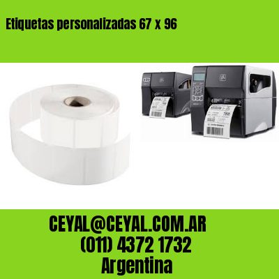 Etiquetas personalizadas 67 x 96