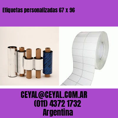 Etiquetas personalizadas 67 x 96