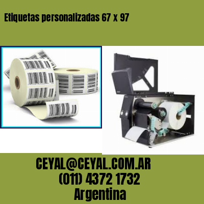 Etiquetas personalizadas 67 x 97