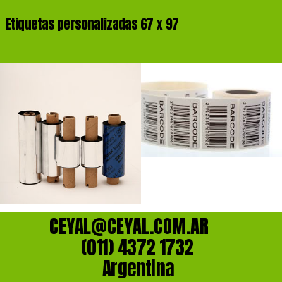 Etiquetas personalizadas 67 x 97