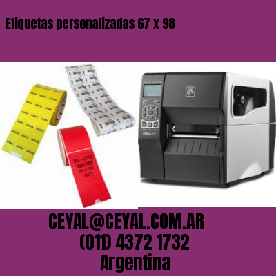 Etiquetas personalizadas 67 x 98