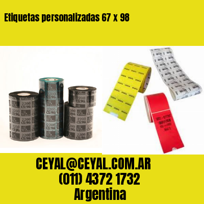 Etiquetas personalizadas 67 x 98