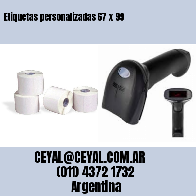 Etiquetas personalizadas 67 x 99