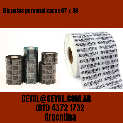 Etiquetas personalizadas 67 x 99