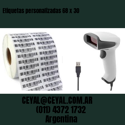 Etiquetas personalizadas 68 x 30