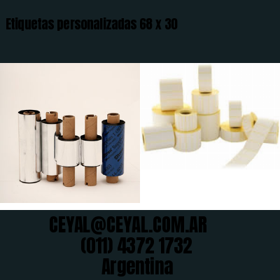 Etiquetas personalizadas 68 x 30