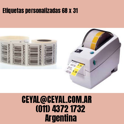 Etiquetas personalizadas 68 x 31