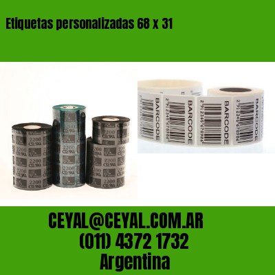 Etiquetas personalizadas 68 x 31