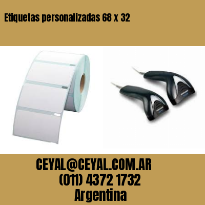 Etiquetas personalizadas 68 x 32