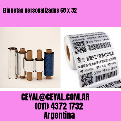 Etiquetas personalizadas 68 x 32