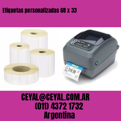 Etiquetas personalizadas 68 x 33