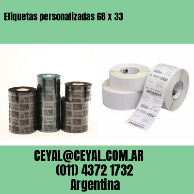 Etiquetas personalizadas 68 x 33