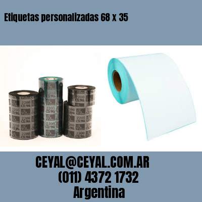 Etiquetas personalizadas 68 x 35