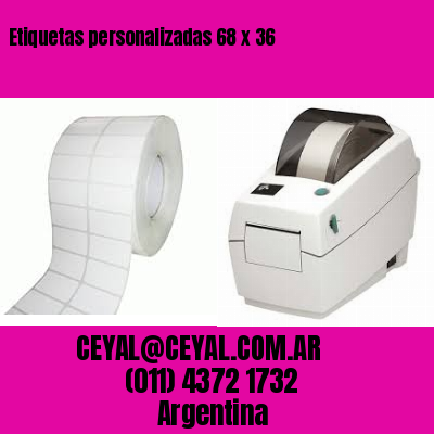 Etiquetas personalizadas 68 x 36