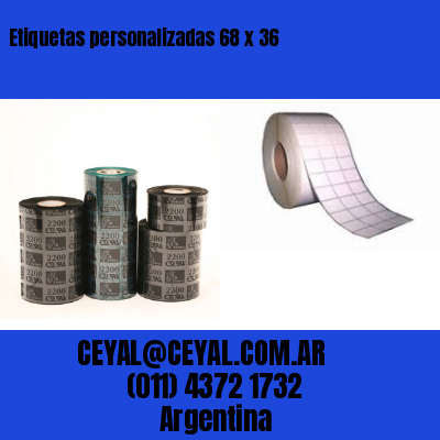 Etiquetas personalizadas 68 x 36