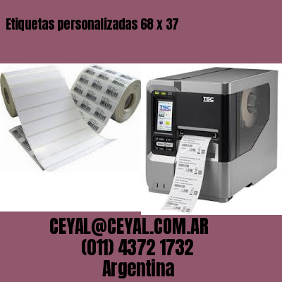 Etiquetas personalizadas 68 x 37