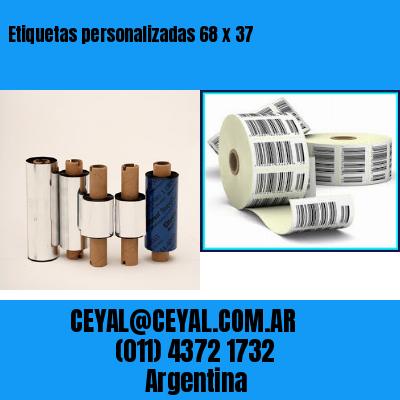 Etiquetas personalizadas 68 x 37