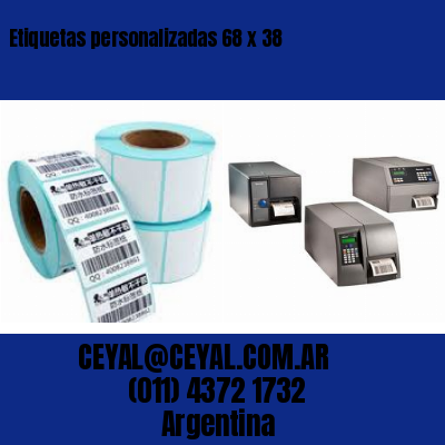 Etiquetas personalizadas 68 x 38