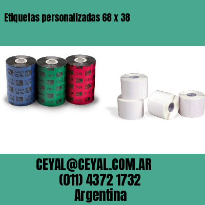 Etiquetas personalizadas 68 x 38