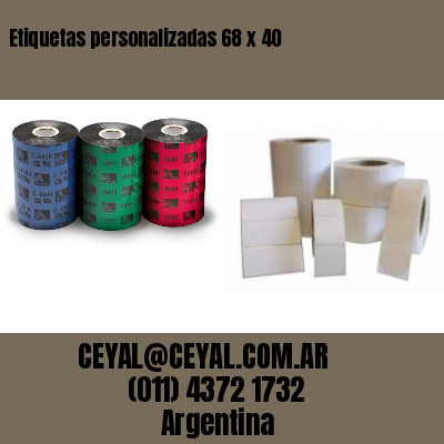 Etiquetas personalizadas 68 x 40