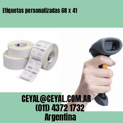 Etiquetas personalizadas 68 x 41