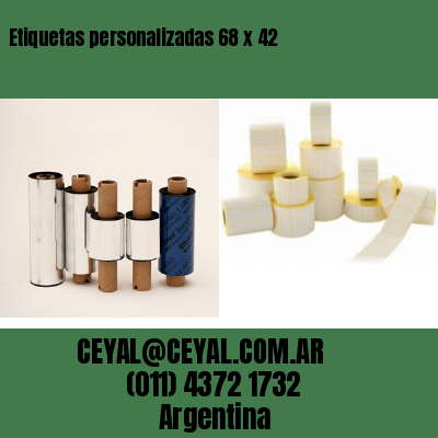 Etiquetas personalizadas 68 x 42