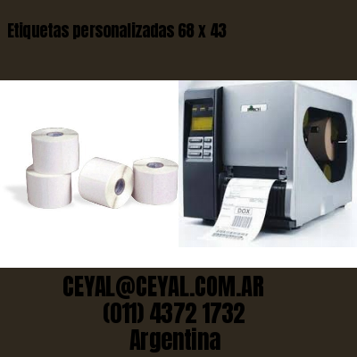 Etiquetas personalizadas 68 x 43