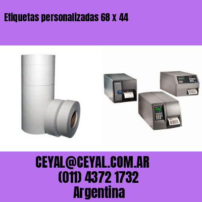 Etiquetas personalizadas 68 x 44