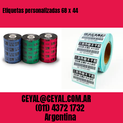 Etiquetas personalizadas 68 x 44