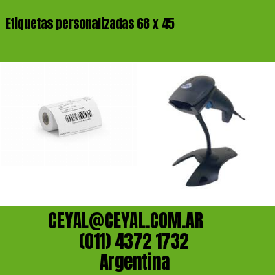 Etiquetas personalizadas 68 x 45