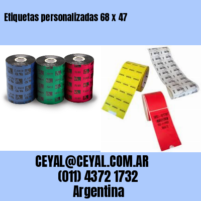 Etiquetas personalizadas 68 x 47