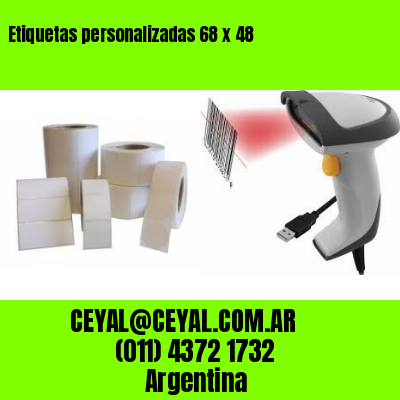 Etiquetas personalizadas 68 x 48