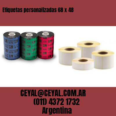 Etiquetas personalizadas 68 x 48