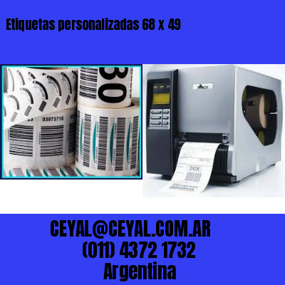 Etiquetas personalizadas 68 x 49