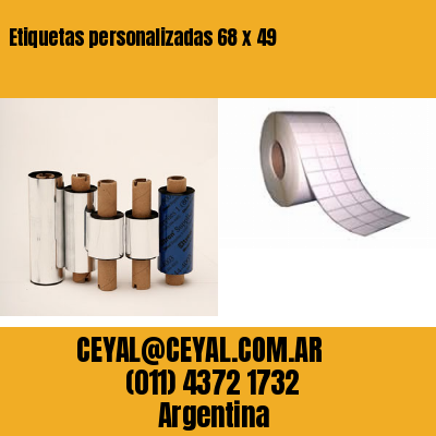 Etiquetas personalizadas 68 x 49
