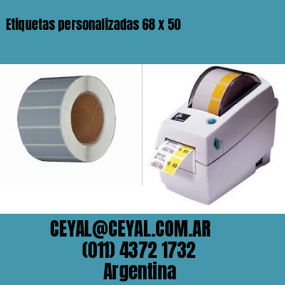 Etiquetas personalizadas 68 x 50