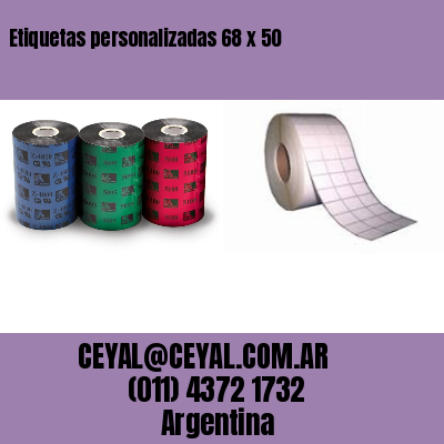 Etiquetas personalizadas 68 x 50