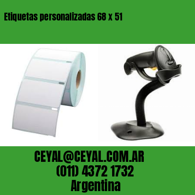 Etiquetas personalizadas 68 x 51