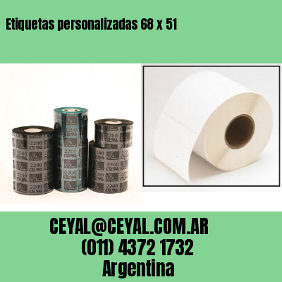 Etiquetas personalizadas 68 x 51