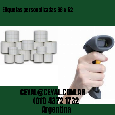 Etiquetas personalizadas 68 x 52