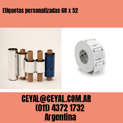 Etiquetas personalizadas 68 x 52