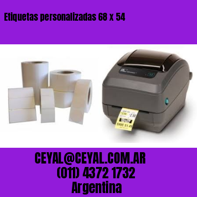 Etiquetas personalizadas 68 x 54
