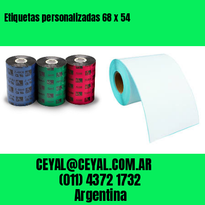 Etiquetas personalizadas 68 x 54