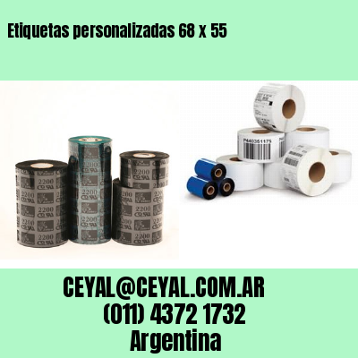 Etiquetas personalizadas 68 x 55