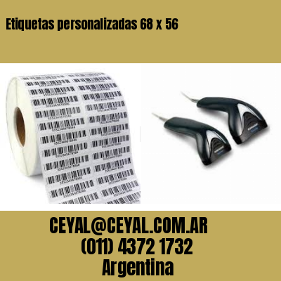 Etiquetas personalizadas 68 x 56