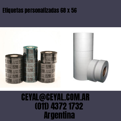 Etiquetas personalizadas 68 x 56