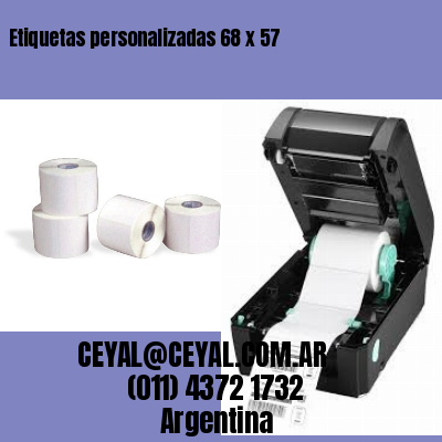 Etiquetas personalizadas 68 x 57