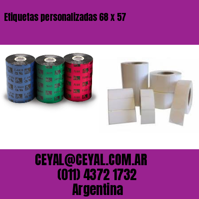 Etiquetas personalizadas 68 x 57