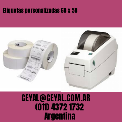 Etiquetas personalizadas 68 x 58