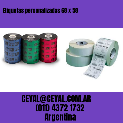 Etiquetas personalizadas 68 x 58